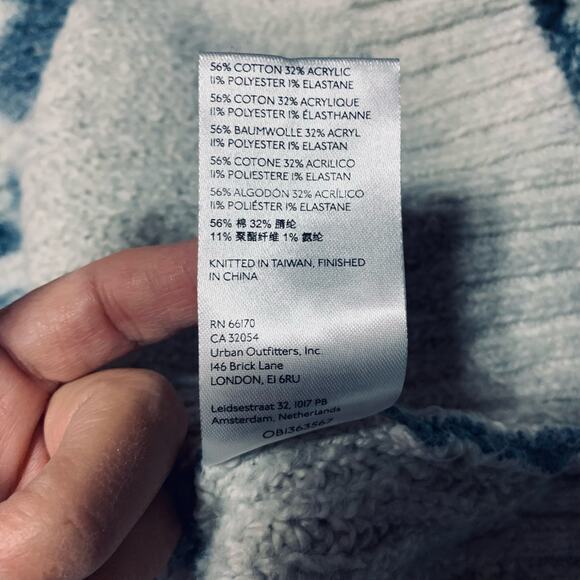 PILCRO ANTHROPOLOGIE SPOTTED‎ TURTLE COWL NECK OVERSIZED KNIT RIBBED NWT - Picture 12 of 14